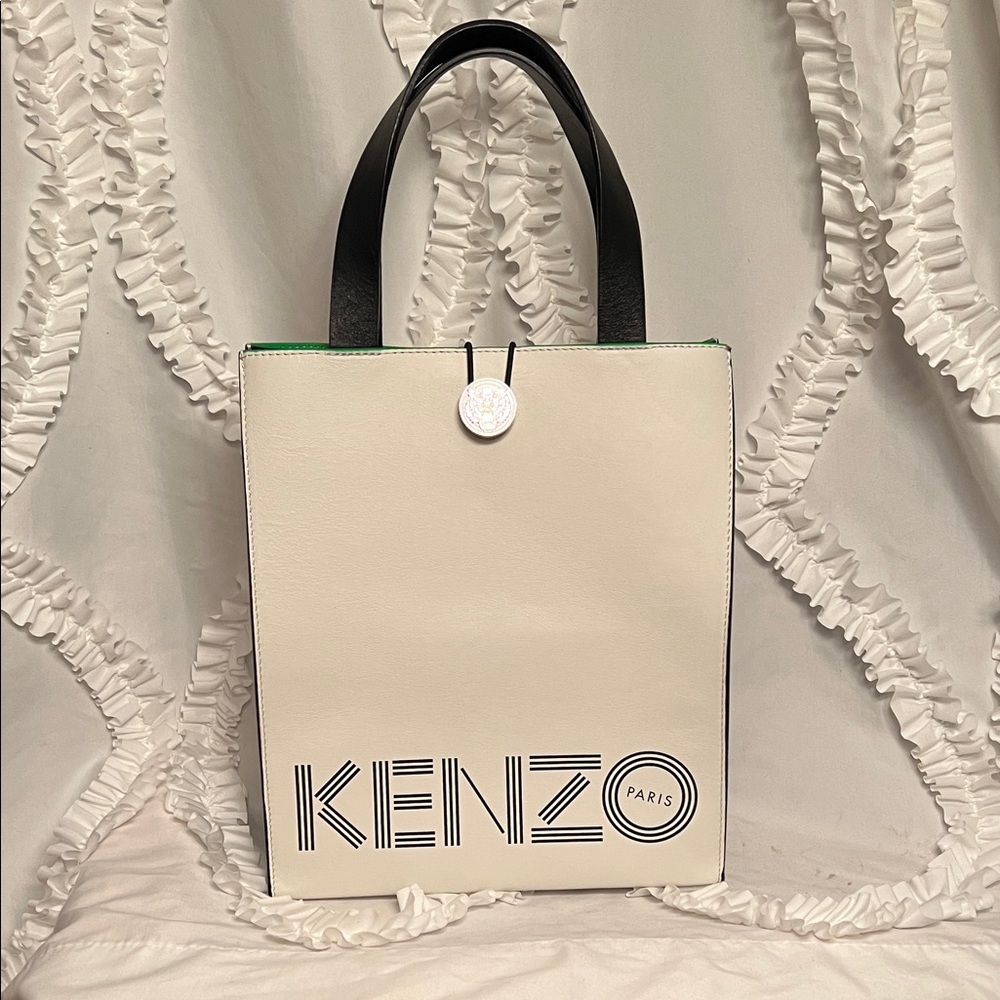 Kenzo White and Black Tote Bag